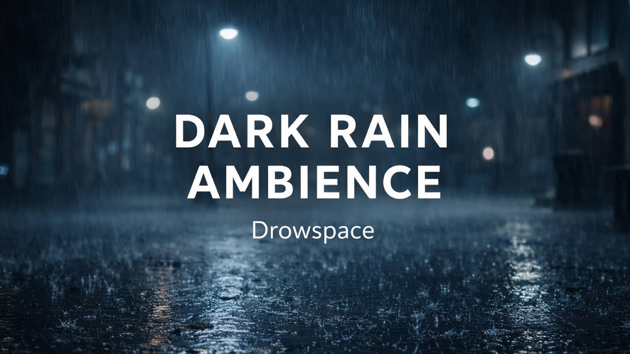 Dark Rain Ambience for Deep Sleep | Black Screen White Noise
