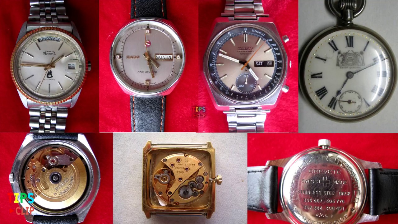 รวมภาพนาฬิกาข้อมือโบราณ นาฬิกาswiss Ancient wrist watches