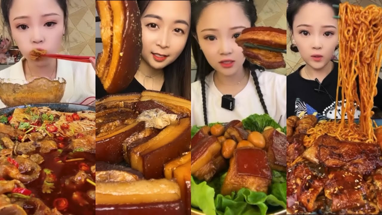 Eatingshow Extremely fatty Porkbelly #eatingshow #shortsfeed #porkbelly #asmreating #streetfood 
