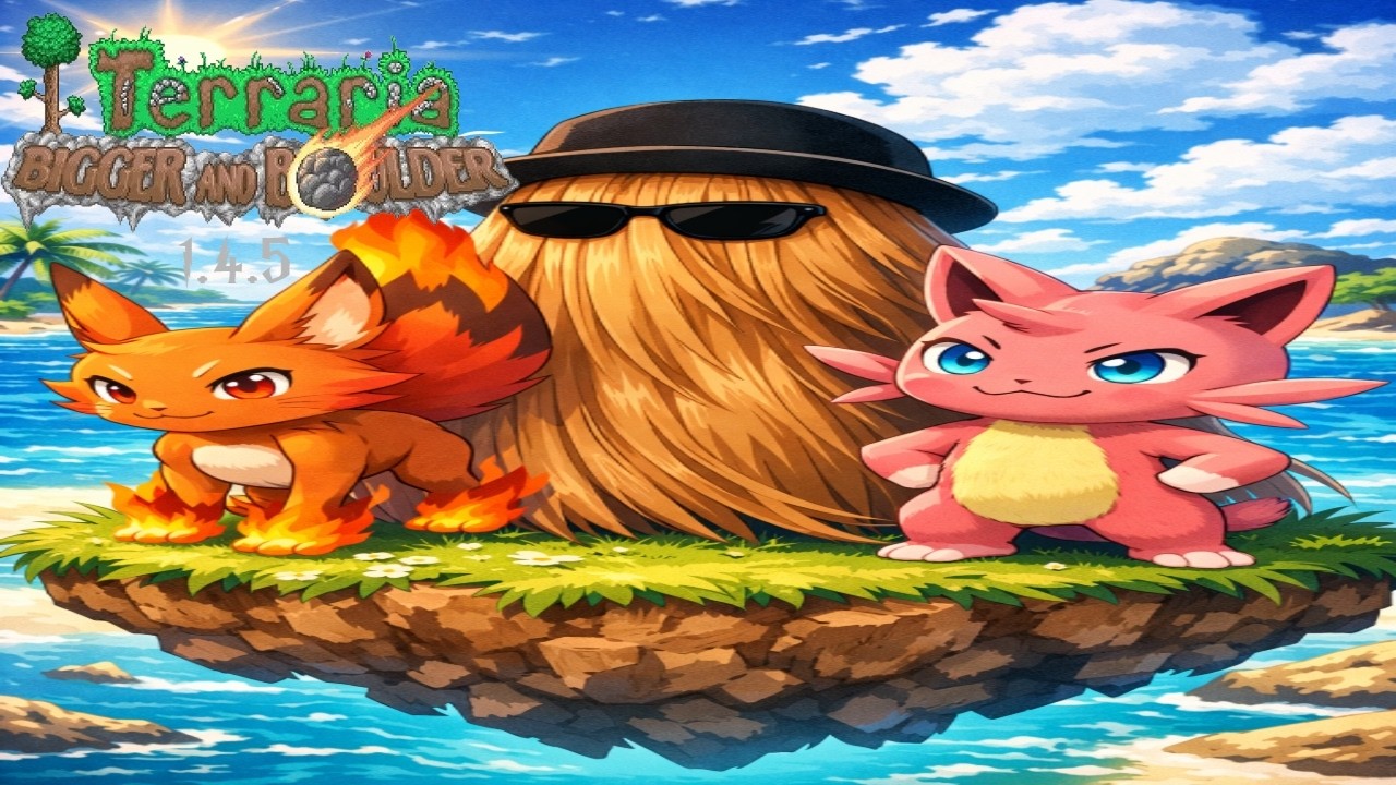 Terraria Addams #04 – Evolução Insana! Jungle, King Slime, Blood Moon e Crossover Palworld 🔥