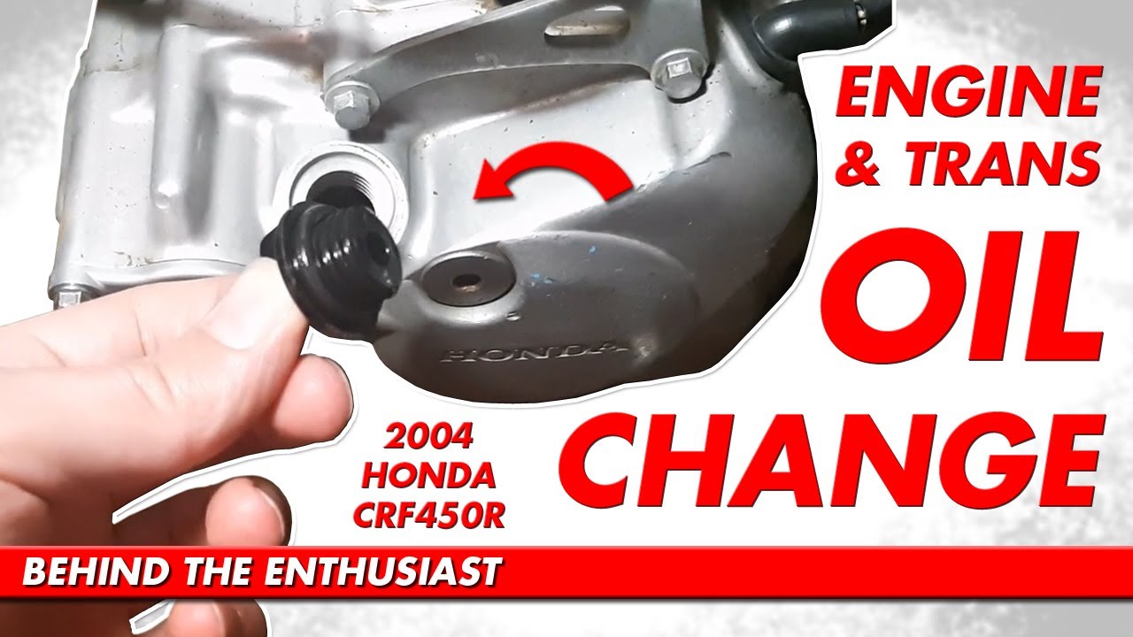 How To Change Engine & Transmission Oil On 2004 Honda CRF450R | Behind The Enthusiast