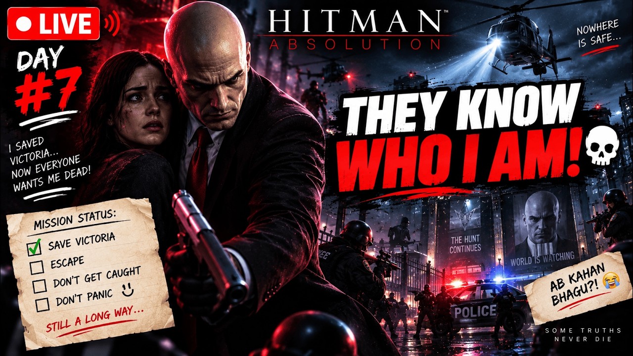 🔴 LIVE | HITMAN: ABSOLUTION &mdash; THEY KNOW WHO I AM! 😱🔥 | DAY #7