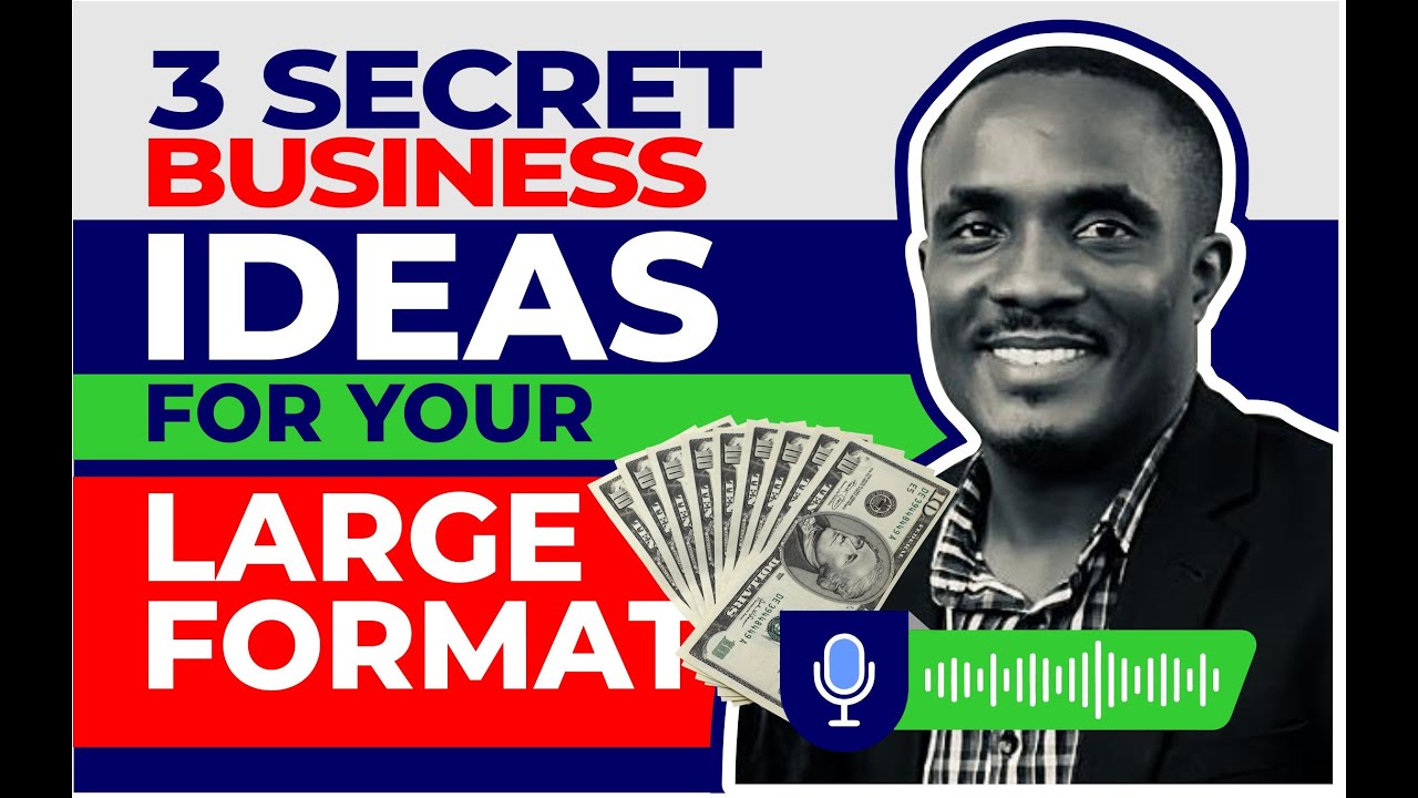 3 SECRET BUSINESS Ideas you Didn't know you can do with your Large Format Machine - A must watch