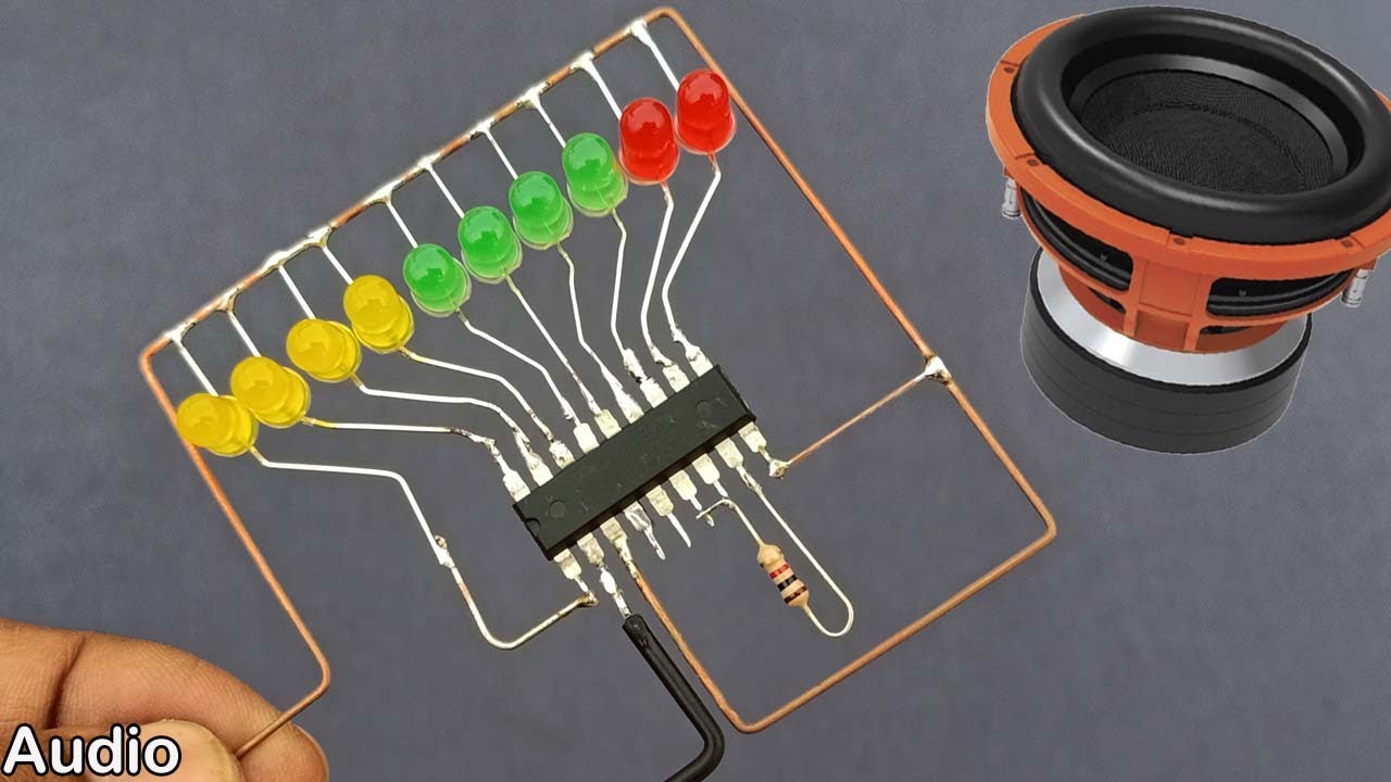 Audio Lebel Indicator For All Amplifier !!! How to Make Music Level Indicator With LM3915N - Simple