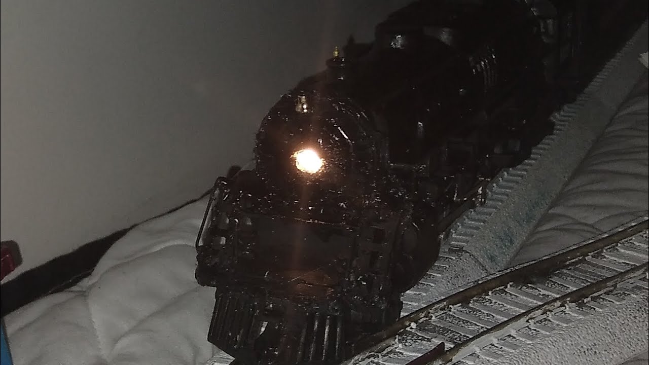 Chasing The Polar Express around my Christmas village 