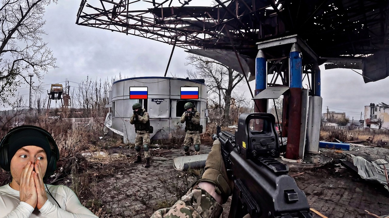 Видеозапись с GoPro: украинские боевики устроили засаду российским солдатам с близкого расстояния.
