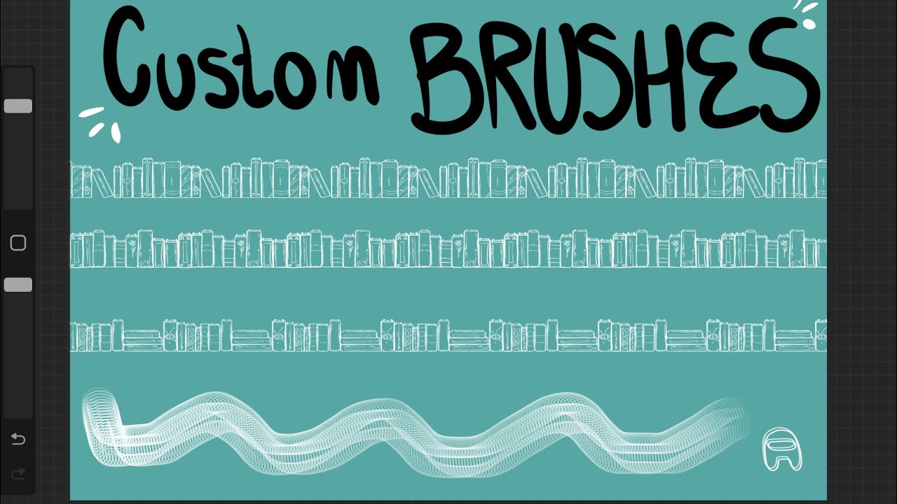 how to make a BOOKCASE BRUSH on procreate