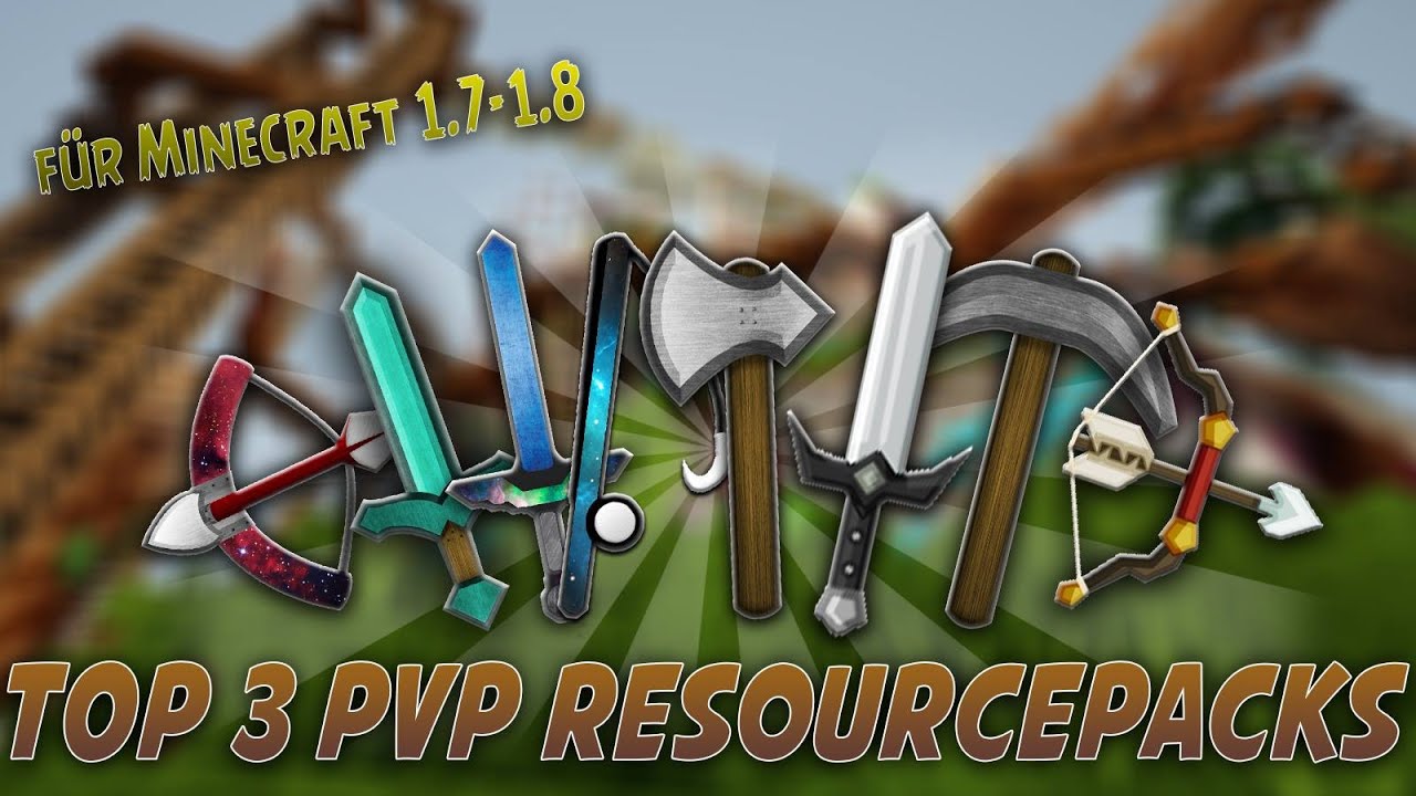 Top 3 Minecraft PvP Resource Packs [Minecraft 1.7/1.8/1.9 Texture Packs] - 2016 [HD]