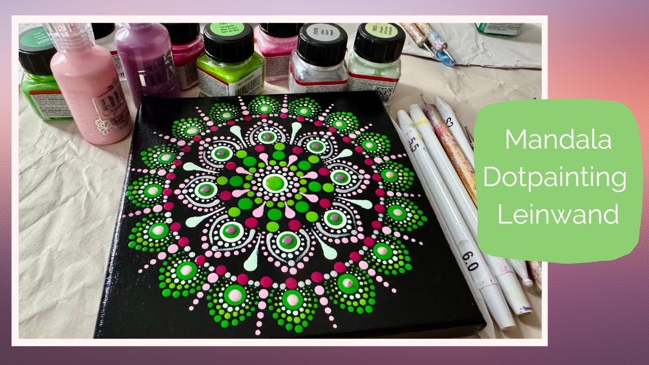Mandala Dotpainting - Kleine Leinwand