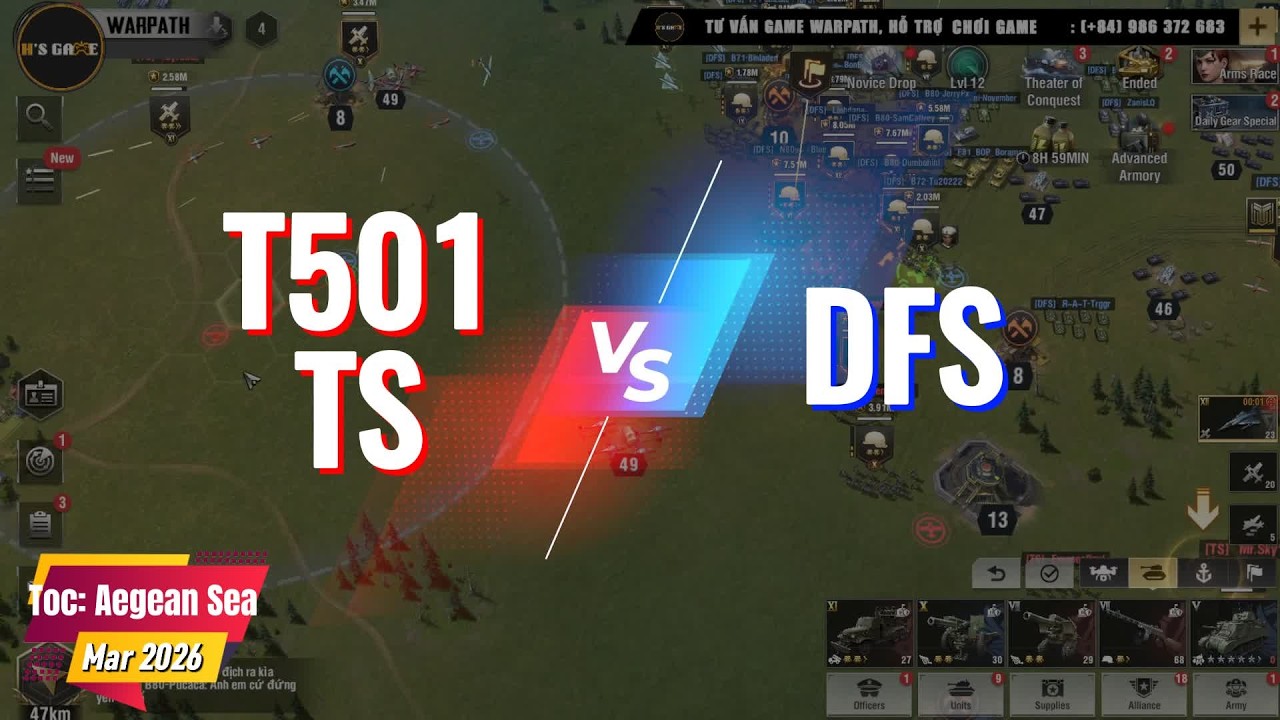 Ném bom tổng lực: DFS vs T501, TS | Warpath: Aceshooter