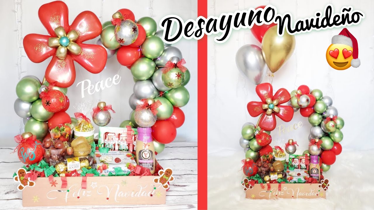 DESAYUNO SOPRESA NAVIDEÑO *COMO HACER ANCHETA O DESAYUNO SORPRESA *ARREGLO NAVIDEÑO
