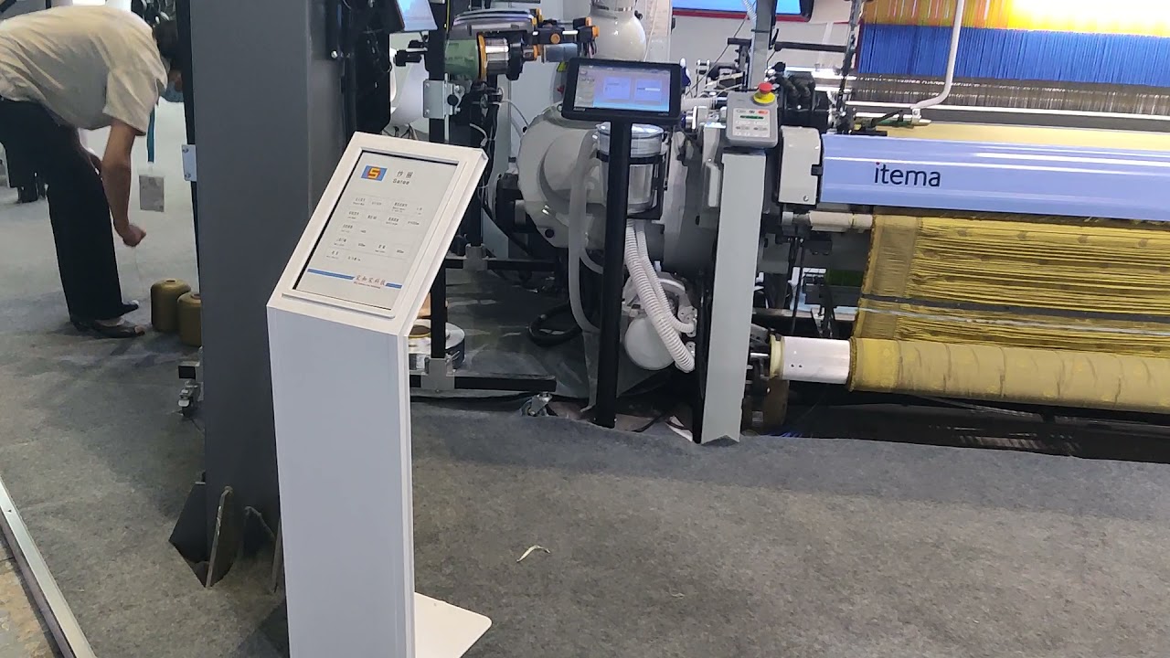 ITMA exhibition in shanghai S&S cam jacquard with itema 380cm weaving saree 420rpm!