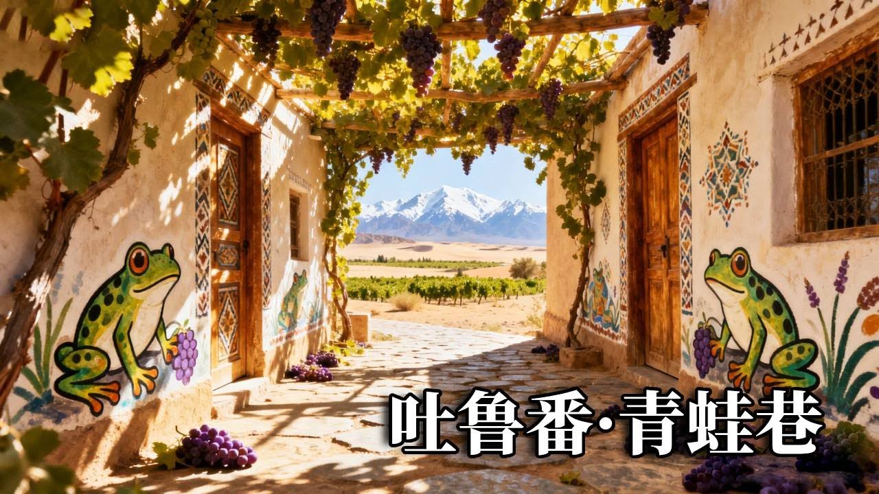吐鲁番之旅——青蛙巷，这里的孩子们很可爱，当小导游卖葡萄干！【行走世界的北京老刘】