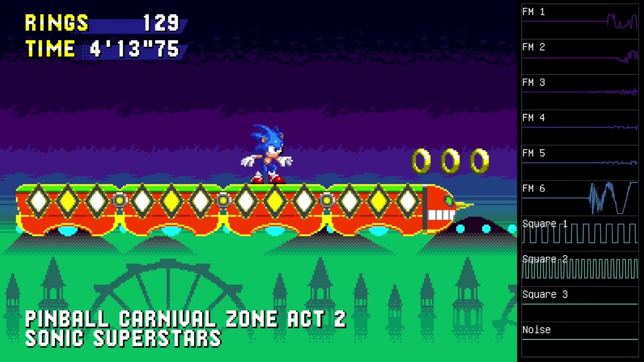 Pinball Carnival Zone Act 2 - Sonic Superstars (16-Bit Sega Genesis Cover)