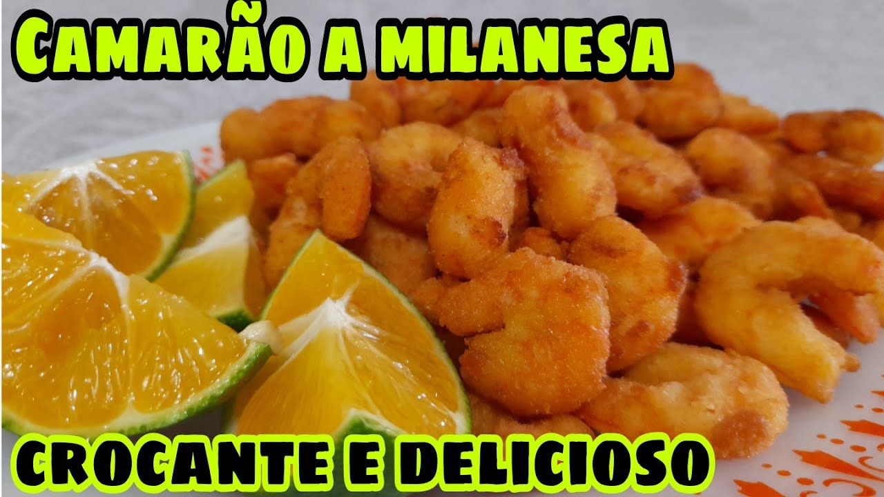 CAMARÃO A MILANESA/super fácil e crocante