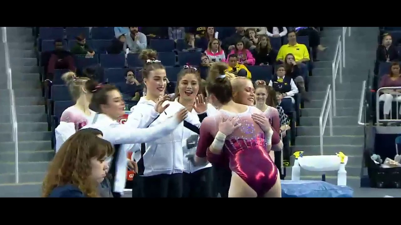 Alex Marks (Oklahoma) - Uneven Bars Exhibition - Oklahoma at Michigan 2017