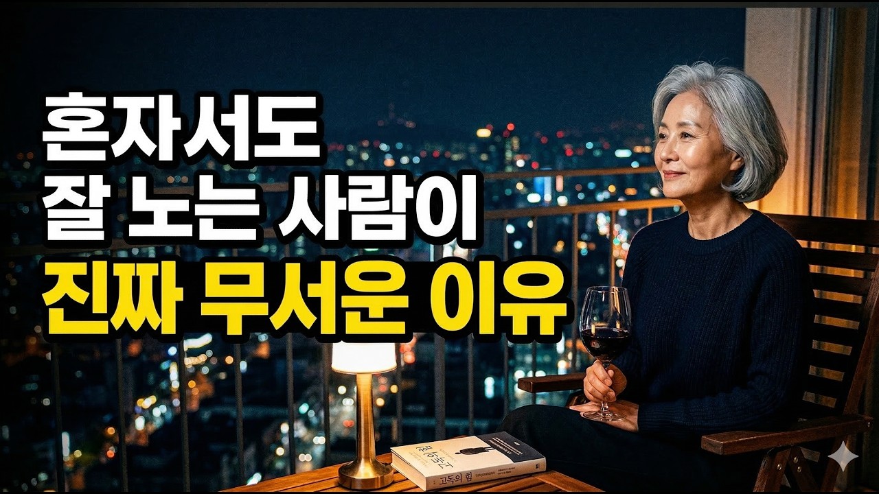 혼자서도 잘 노는 사람이 진짜 무서운 이유 (우아한 고독의 미학)