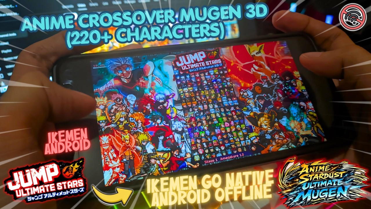 NEW!! ANIME CROSSOVER WAR MUGEN 3D (220+ CHARACTERS) - IKEMEN GO MUGEN ANDROID PORT 2026