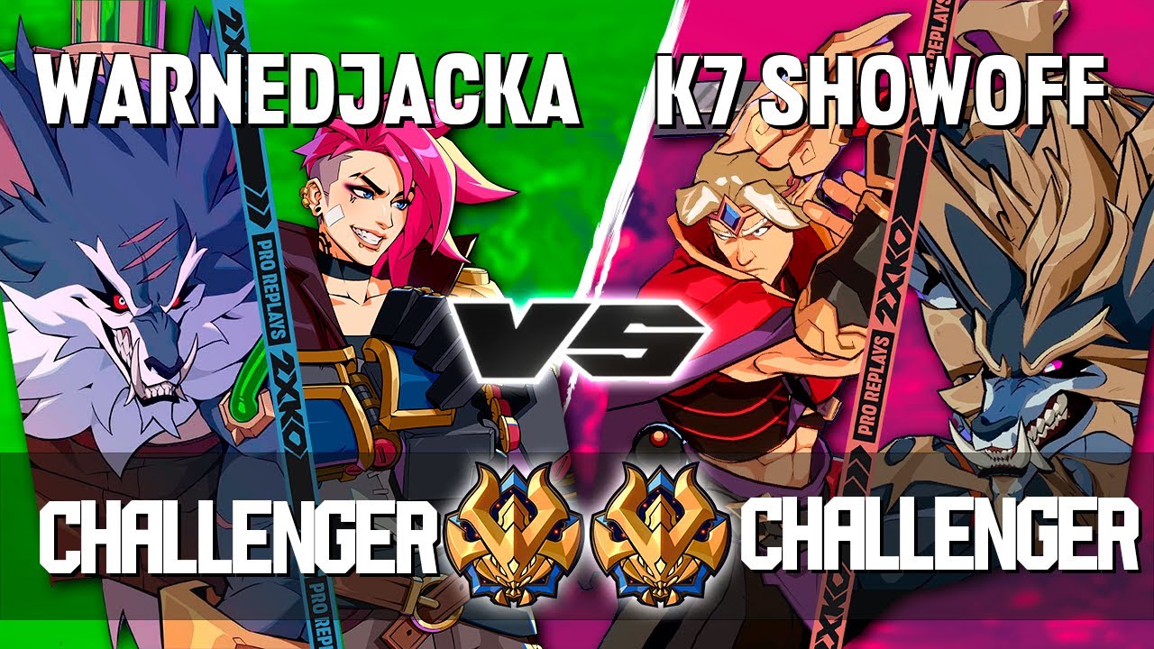 2XKO ▰ WARNEDJACKA (Vi-Warwick) vs K7 SHOWOFF (Yasuo-Warwick) ▰ 2XKO Pro level replays
