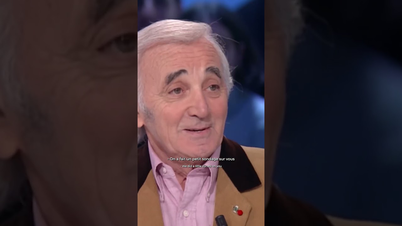 Aznavour unstoppable on french tv show of Thierry Ardisson in 2004 #television #aznavour #ardisson