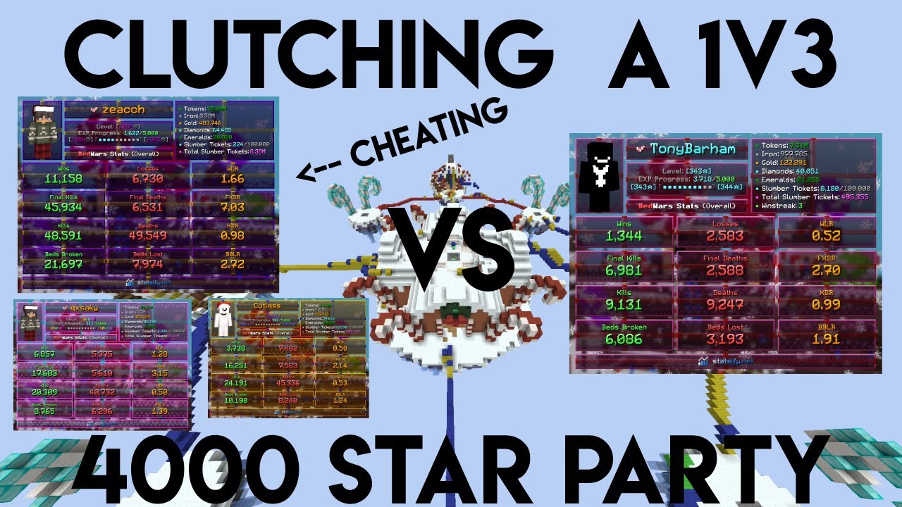 Clutching a 1v3 Against a 4000 Star Party!!!!