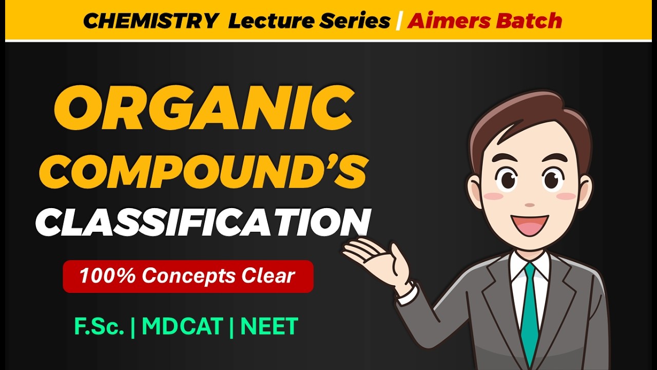 Classification of Organic Compounds | Aliphatic, Aromatic, Alicyclic Compounds | FSc. MDCAT, NEET