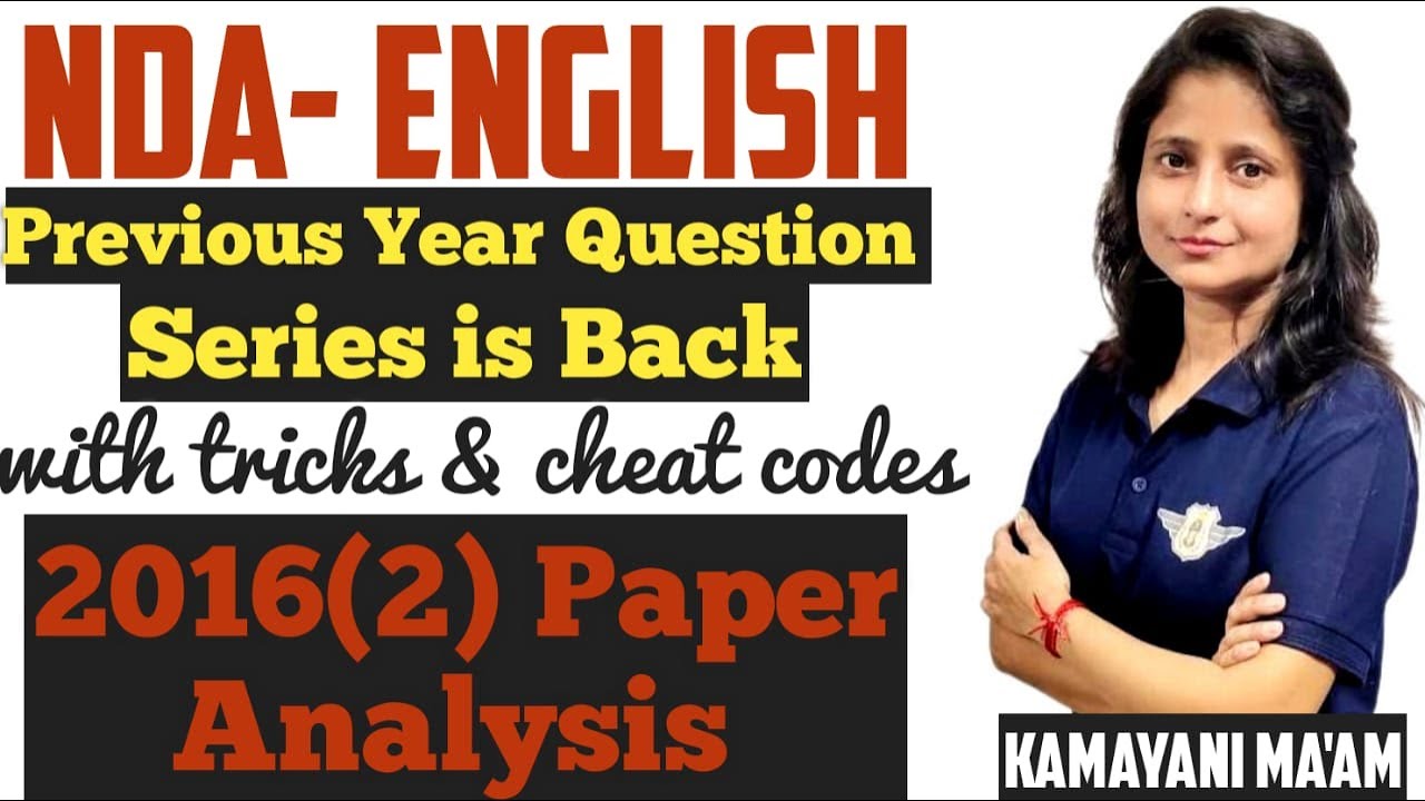 NDA English || NDA English Past Year Paper || NDA English Previous Year Question Paper Solution