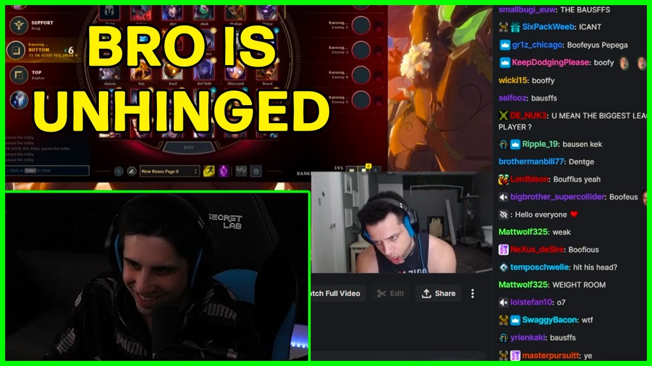TYLER1 Reacts To THEBAUSFFS Incident