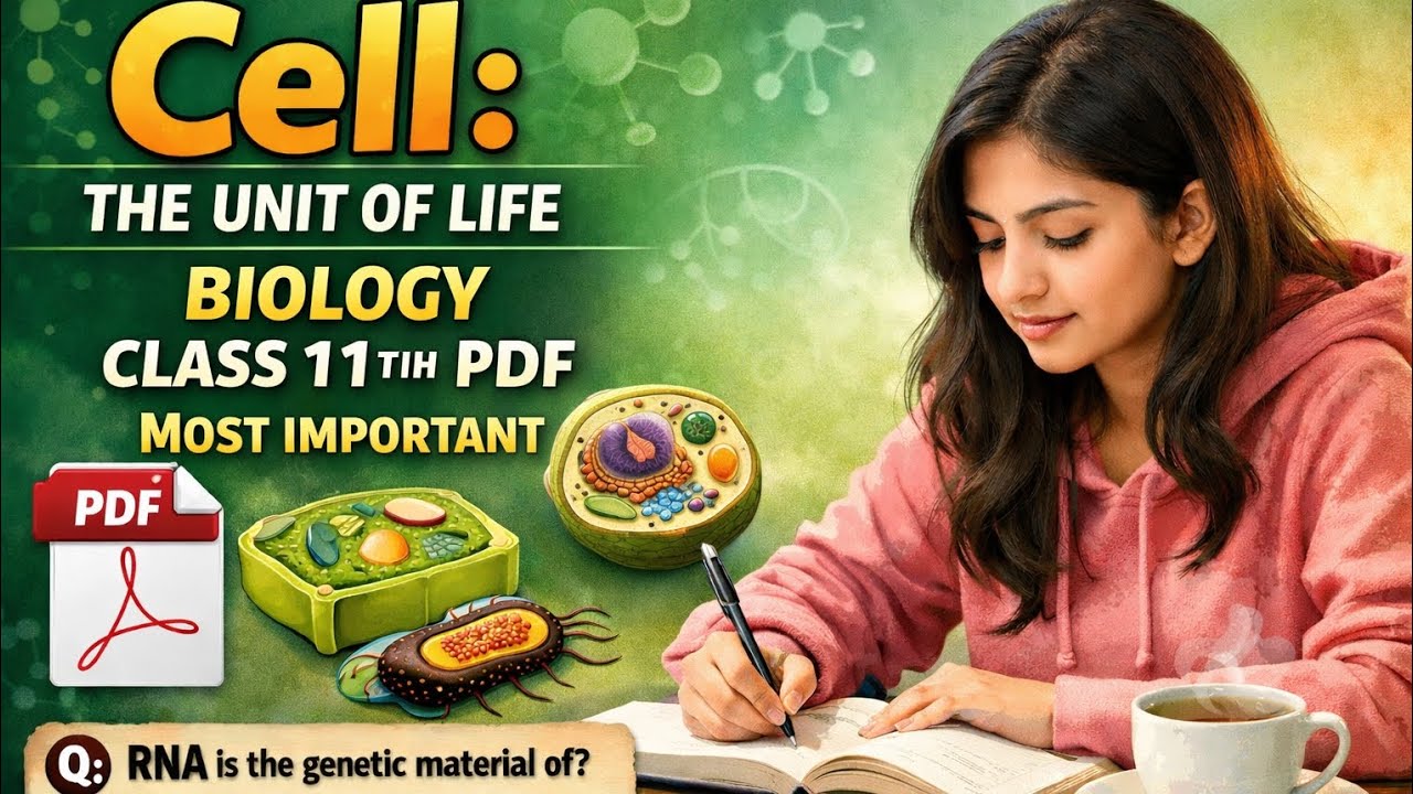 Cell The Unit of Life Most Important MCQs 🔥 | Class 11 Biology PDF