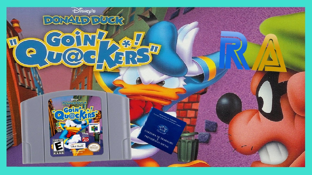 Pato Donald putaço batendo em ladrão com a CLT só pra rir || Donald Duck: Goin' Quackers (N64) RA