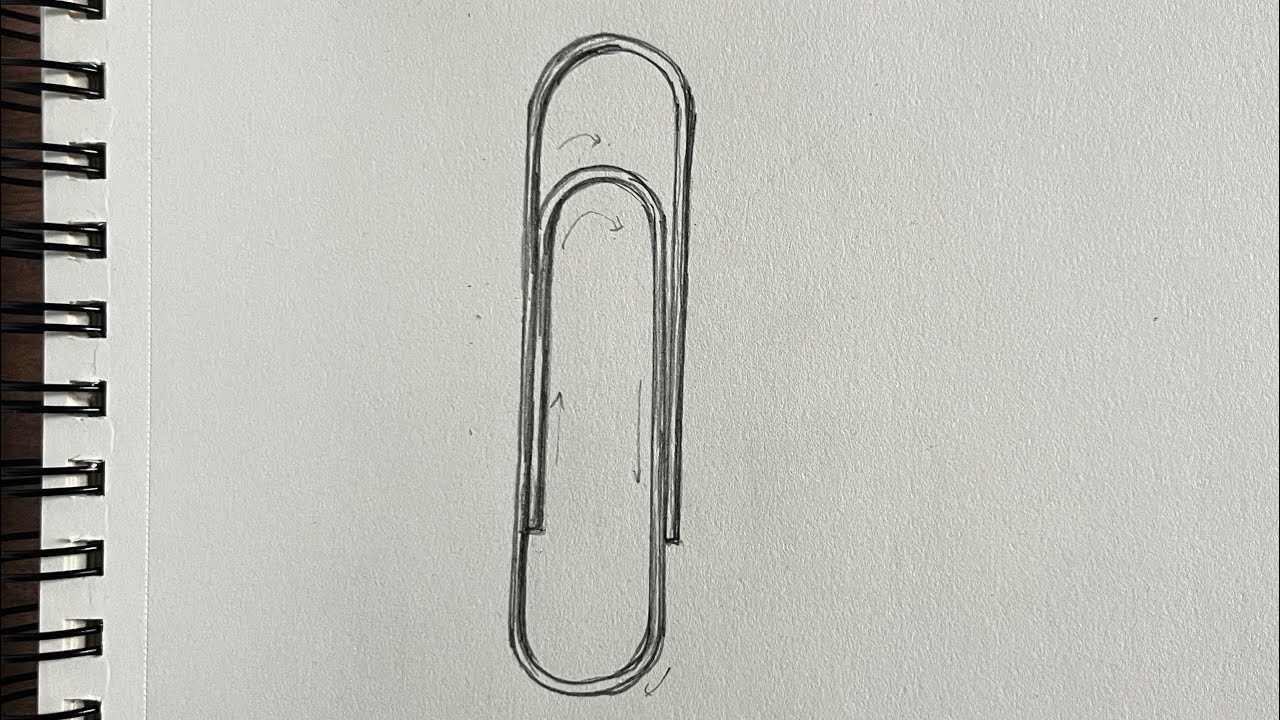 Easy Paper Clip Drawing | Ataş Çizimi (simple object art)