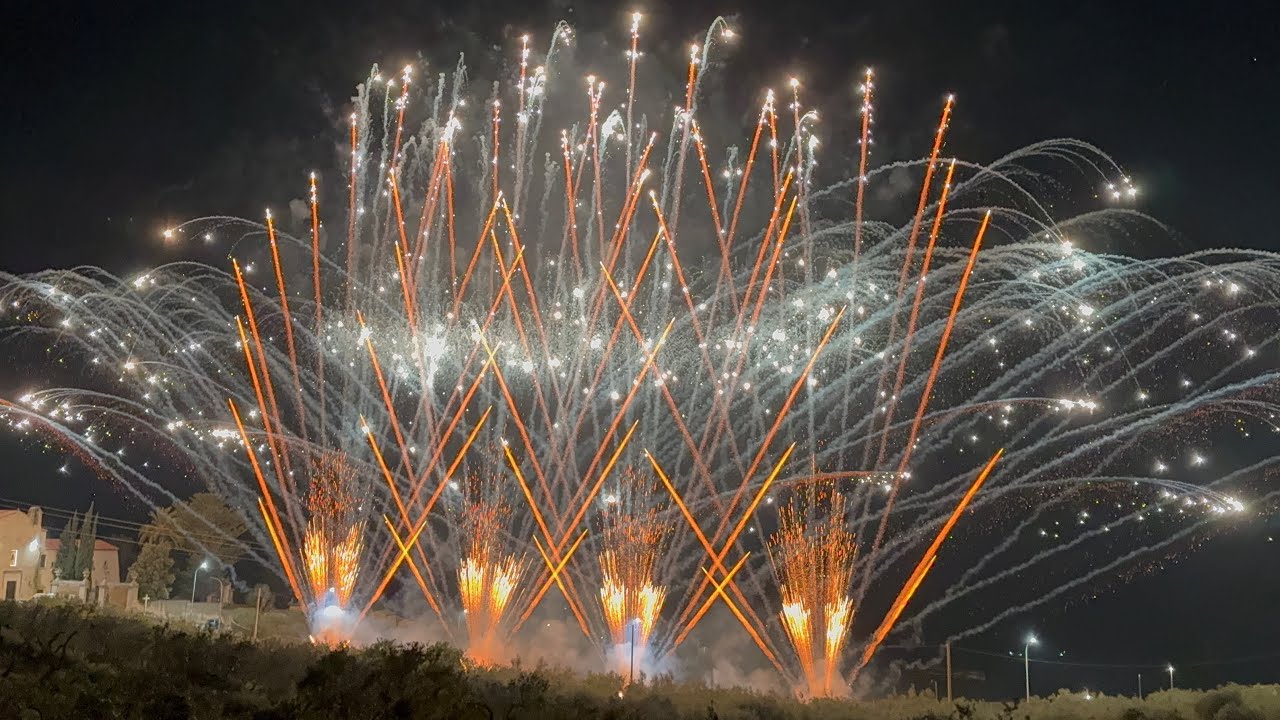 Burgio 20 Aprile 2025 Festeggiamenti San Luca Evangelista e Spettacolo Pirotecnico FOTI FIREWORKS 4K