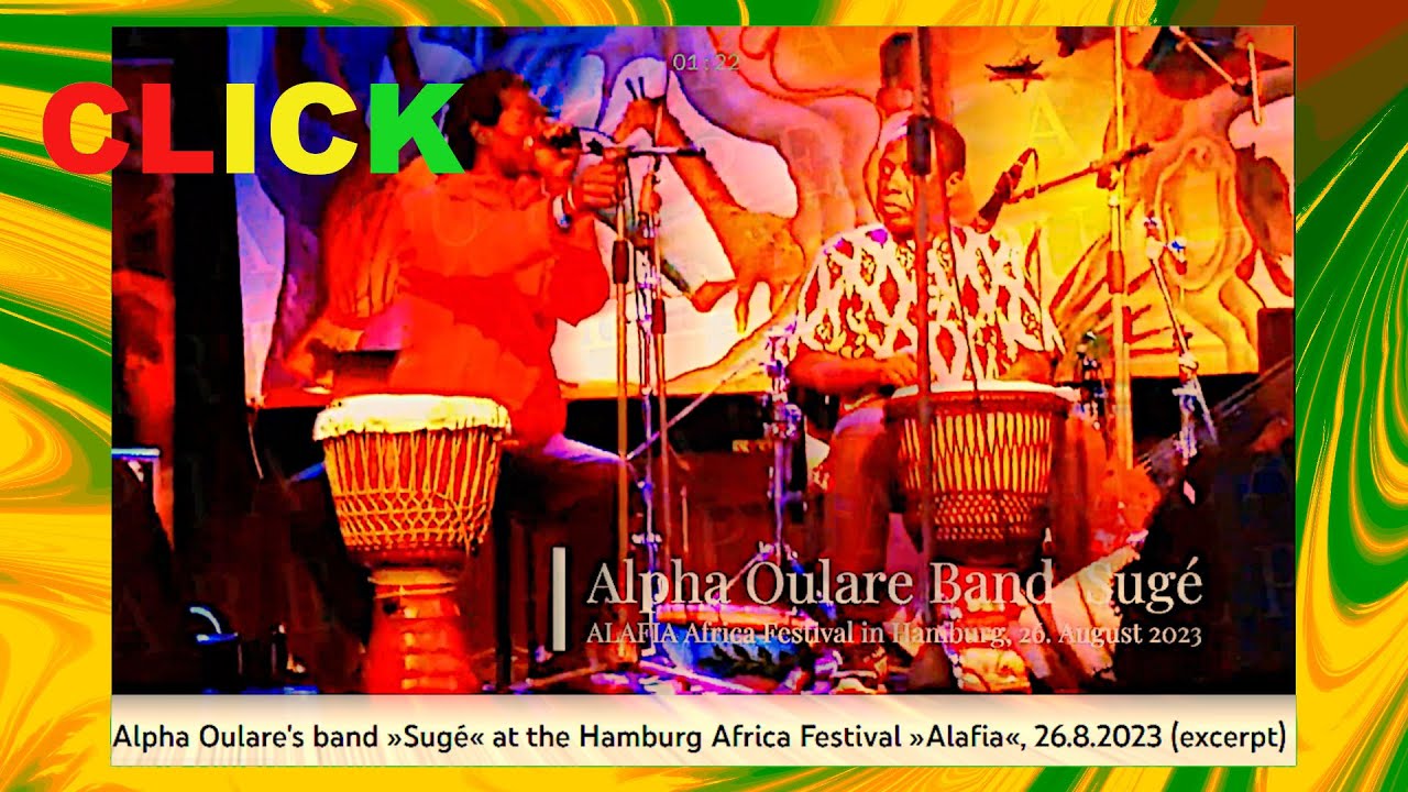 Alpha Oulare's band &raquo;Sug&eacute;&laquo; at the Hamburg Africa Festival &raquo;Alafia&laquo;, 26.8.2023 (excerpt)