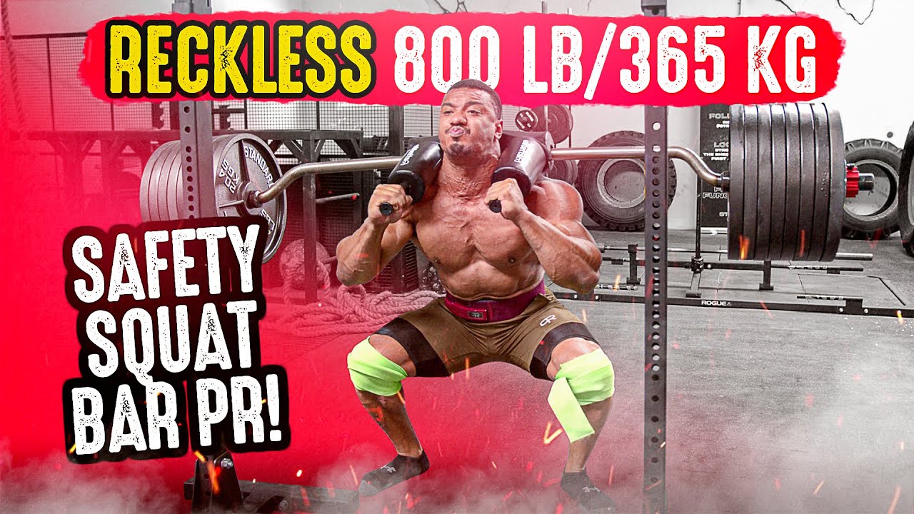 RECKLESS 800 lbs/365 kg SAFETY BAR SQUAT PR!