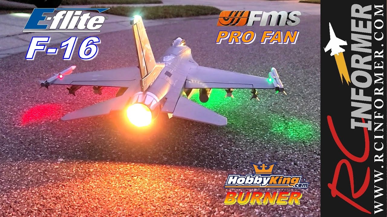 E-flite F-16 80mm - FMS 80MM PRO 3665 2000KV - HK Afterburner first Taxi