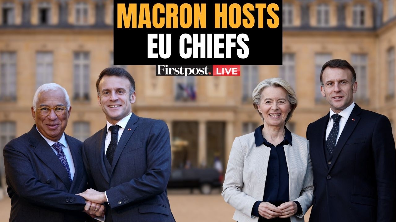 LIVE: Macron Welcomes EU Chief Ursula and Costa to Discuss Ukraine, European Defence | N18G