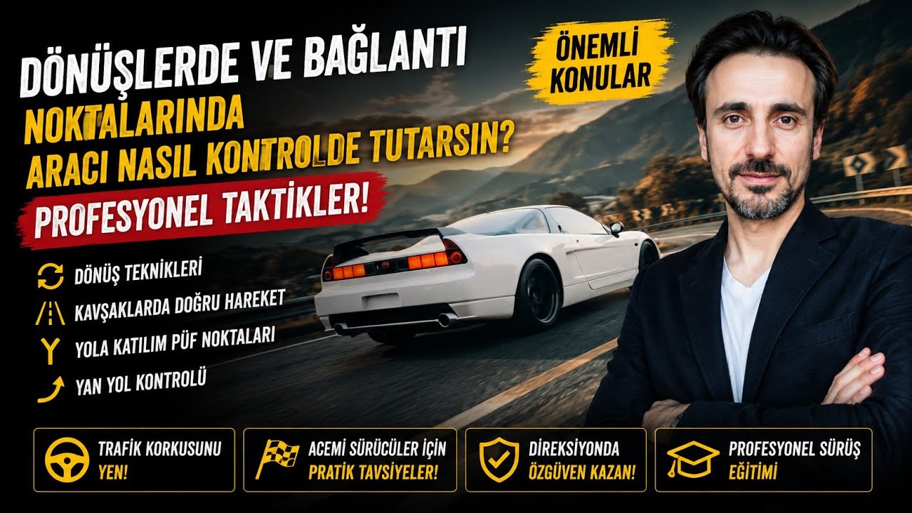 DÖNÜŞLER, KAVŞAKLAR,YOLA KATILIM, YAN YOL DİREKSİYON DERSİ TRAFİK KORKUSU ACEMİ SÜRÜCÜ SÜRÜŞ EĞİTİMİ