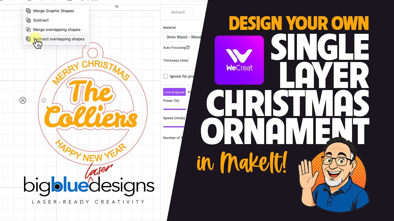 WeCreat MakeIt: Design a Single Layer Christmas Ornament