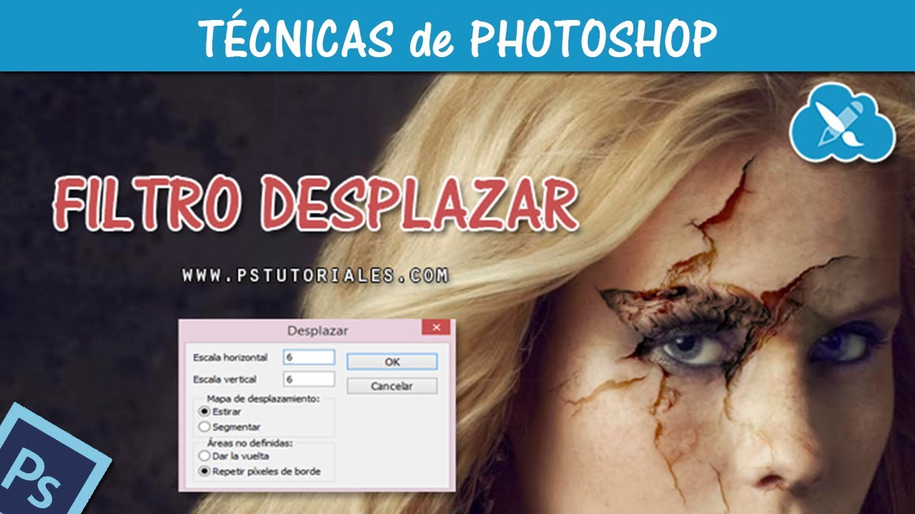 Como usar el filtro desplazar - Photoshop Tutorial Español