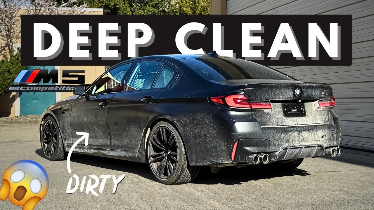 Extremely Dirty BMW F90 M5 Foam Wash - Exterior Auto Detailing (Satisfying ASMR)
