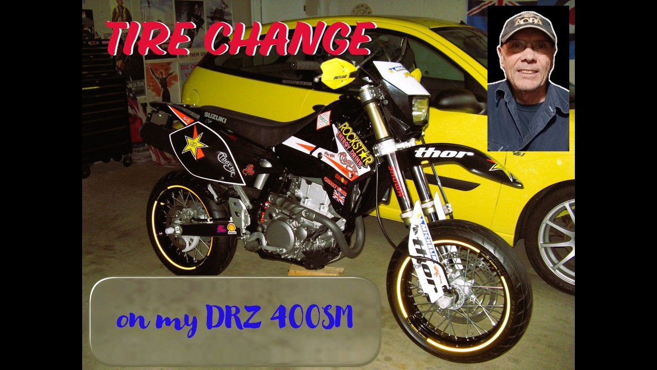 DRZ tyre change!