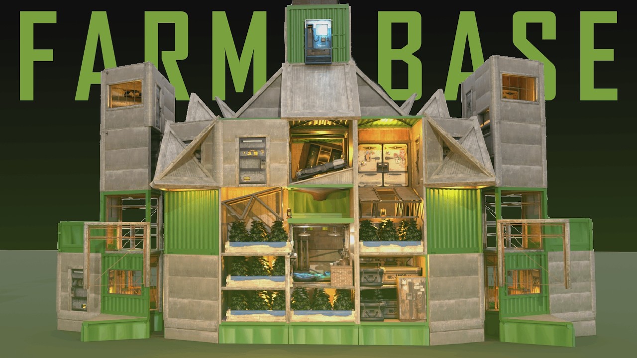 I Designed the ULTIMATE Defendable 3X3 Farm Base | Cloth Berries & Tea | RUST 2025
