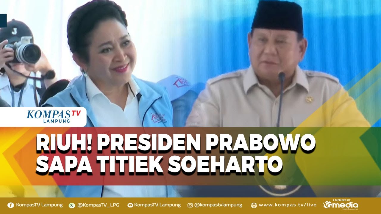 Suasana Riuh saat Prabowo Sapa Titiek Soeharto di Peluncuran Koperasi Desa