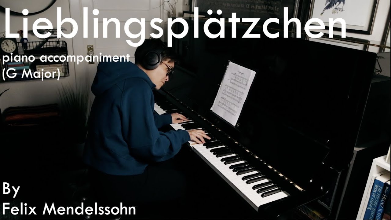 Lieblingsplätzchen by Felix Mendelssohn | piano accompaniment, rehearsal track