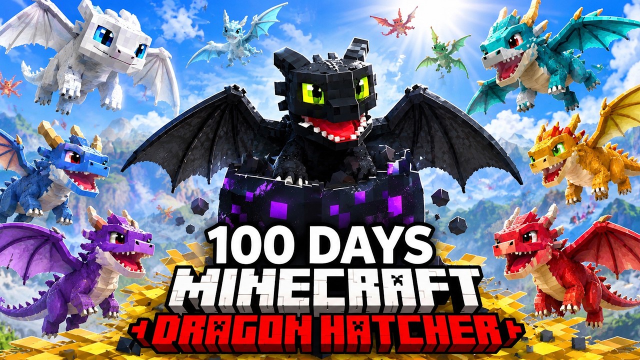 I Survived 100 Days as a DRAGON HATCHER in HTTYD Hardcore Minecraft!