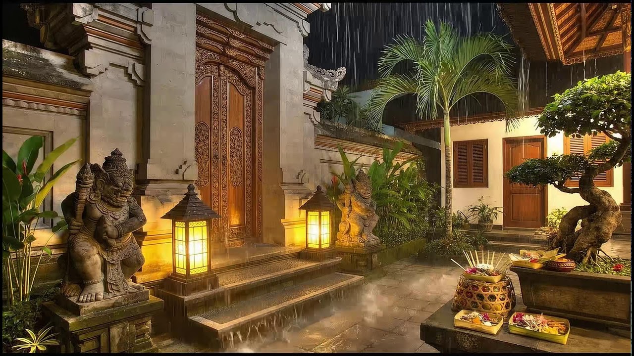 Rain Sound For sleeping - Cozy Rain in Bali, Insomnia | No Talking