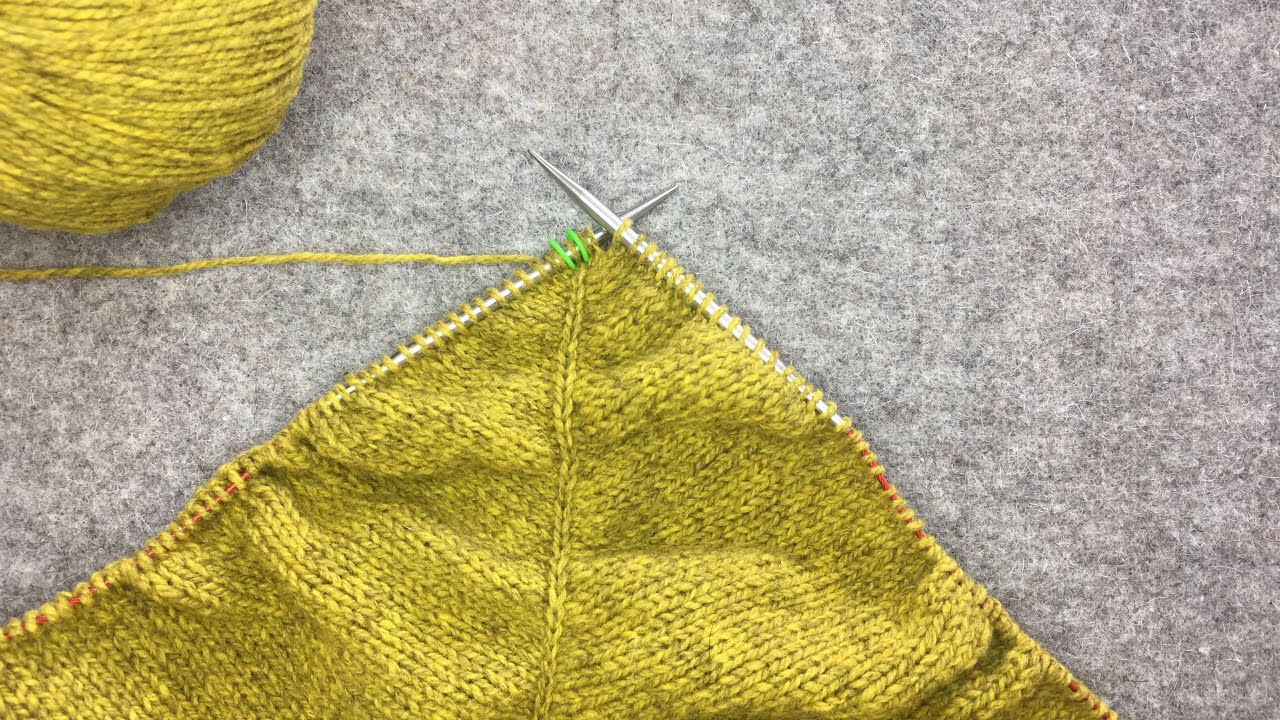 M1R and M1L Knitted Increases with Stitch Markers