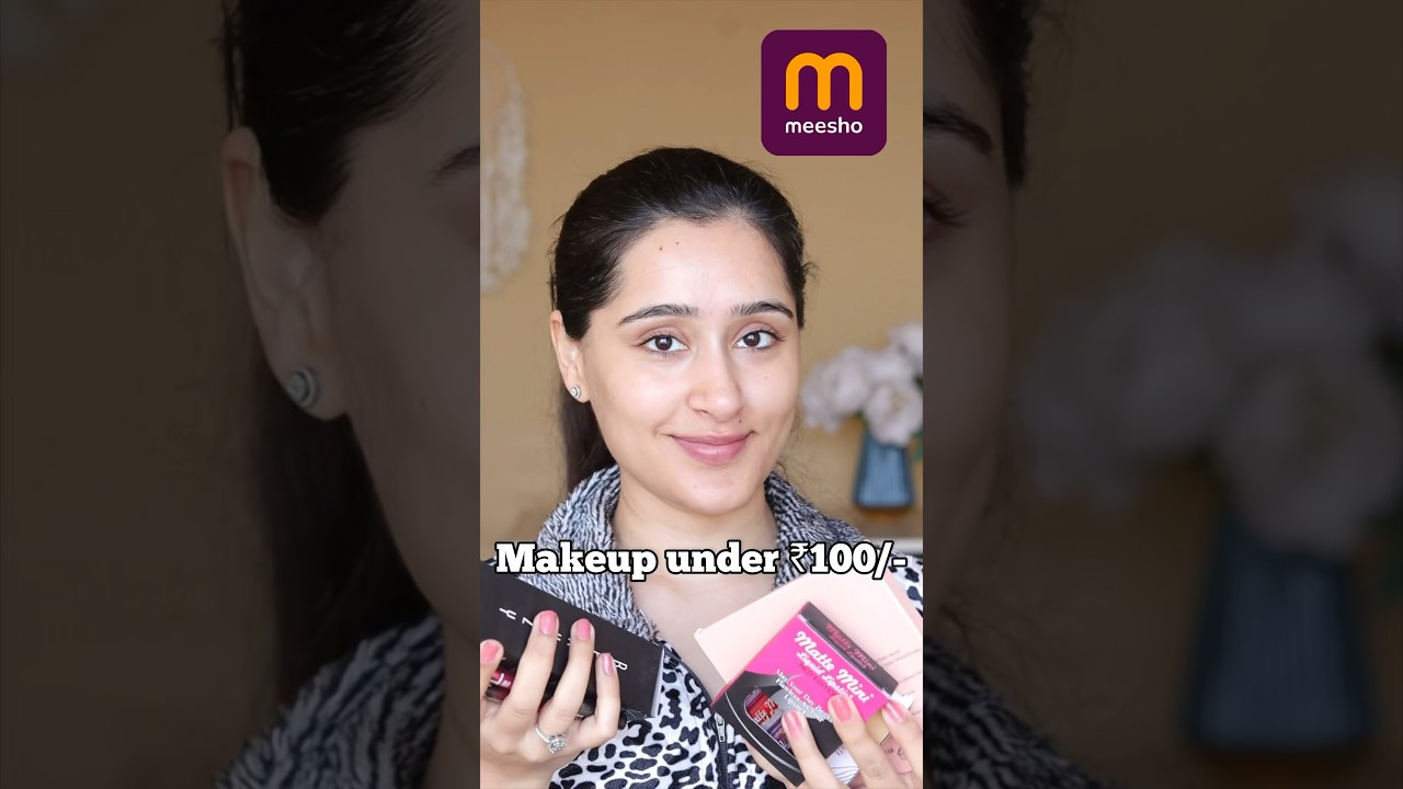 Trying Makeup Under Rs. 100 haul from Meesho *Honest Review*