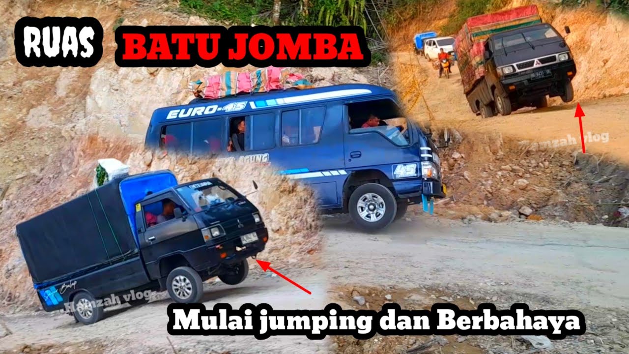 Gawat dan Berbahaya L300 jumping di Ruas Batu Jomba Sipirok pengkolan 