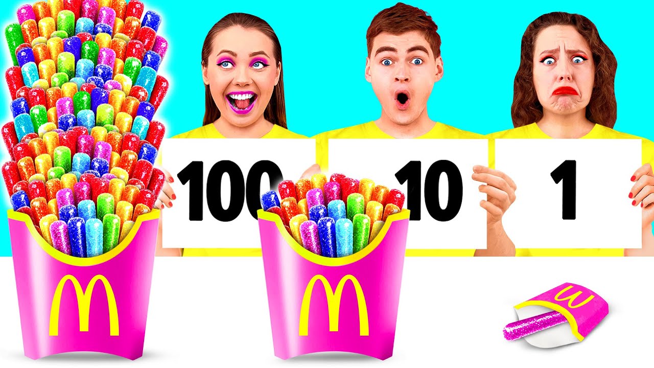 100 Слоев Еды Челлендж | Потрясающие Кулинарные Рецепты от MeMeMe Challenge